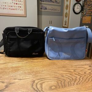 Roots Set of Two Blue and Black Messenger Bag/s